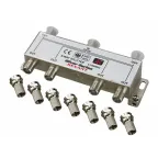                  Делитель ТВ краб x 6 + 7шт. F BOX 5-1000 МГц Silver,
               