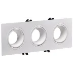                  LIGHTING Светильник 4103 встраиваемый под лампу 3хMR16 квадрат пластиковый белый IEK
               