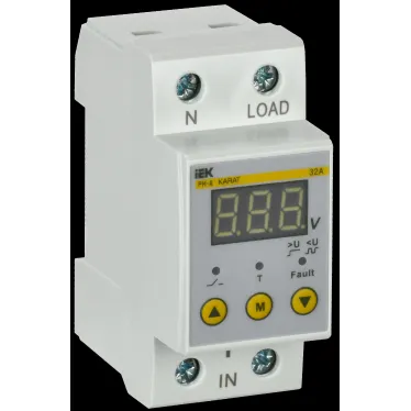 Реле напряжения РН-д 1-ф. 36мм 32А IEK