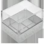 Коробка КМ41278 распаячная для открытой проводки 240х195х165мм IP55 (RAL7035 прозрачный красный кабельные вводы 5 шт)