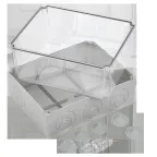 Коробка КМ41278 распаячная для открытой проводки 240х195х165мм IP55 (RAL7035 прозрачный красный кабельные вводы 5 шт)