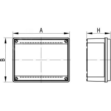 Коробка распределительная с гладкими стенками прозрачная IP56 190х140х70мм