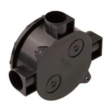 Коробка распаячнаяKOR-70-35-3-b открытой установки трехрожковая черная IP42