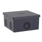Коробка ответвит. с 6 кабельными вводами д.20мм, IP44, 80х80х40мм, черная