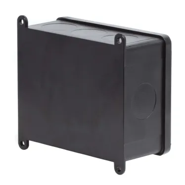 Коробка индустриальная 120х95х52 мм, IP68 с гладкими стенками, черная