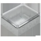 Коробка КМ41346 распаячная для открытой проводки 240х195х90мм IP55 (RAL7035 монтажная плата кабельные вводы 5 шт)