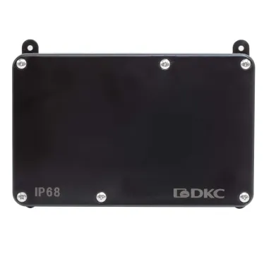 Коробка индустриальная 203х128х69 мм, IP68 с гладкими стенками, черная