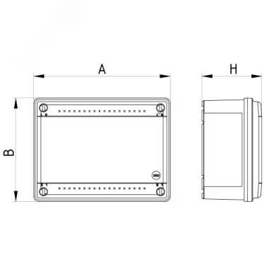 Коробка пластиковая FS с гладкими стенками и клеммниками IP56 150х110х70мм 4р 450V 32A 10мм.кв нержавеющий контакт