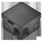 Коробка расп. КМ41238 80х80х50мм о/к IP54 7 вв. черная
