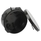 Распределительная коробка KOR-85-40-4g-B открытой установки черная 85х40мм с гермовводами 4 вх. IP54