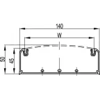 Кабель-канал 140x50 без крышки IN-liner FRONT