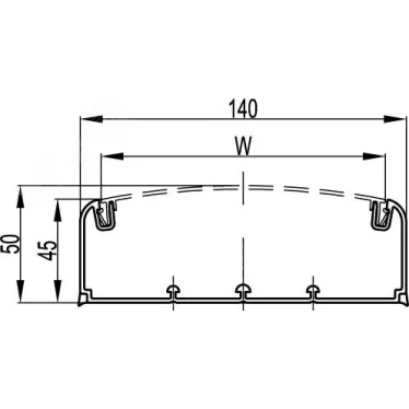 Кабель-канал 140x50 без крышки IN-liner FRONT