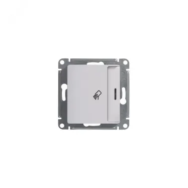 GLOSSA Выключатель карточный в рамку белый сх.6