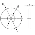 Шайба кузовная белая М4
