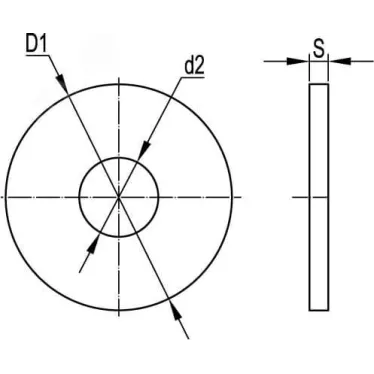 Шайба кузовная белая М4