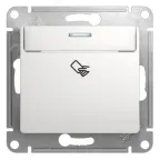 GLOSSA Выключатель карточный в рамку белый сх.6