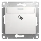 GLOSSA Выключатель карточный в рамку белый сх.6
