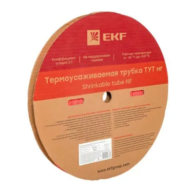 Трубка термоусаживаемая ТУТ нг 2/1 красная рулон PROxima