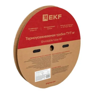 Трубка термоусаживаемая ТУТ нг 16/8 черная рулон PROxima