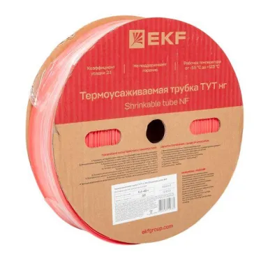 Трубка термоусаживаемая ТУТ нг 40/20 красная рулон PROxima