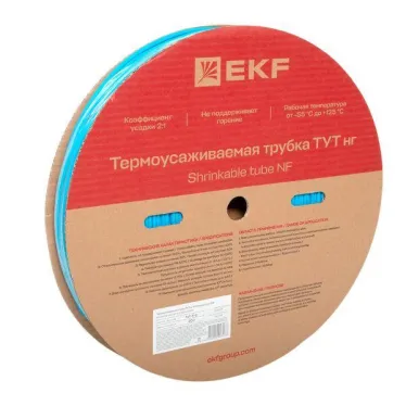 Трубка термоусаживаемая ТУТ нг 4/2 синяя рулон PROxima