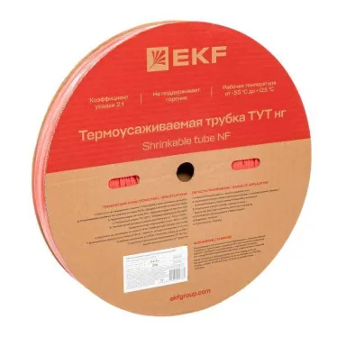 Трубка термоусаживаемая ТУТ нг 4/2 красная рулон PROxima