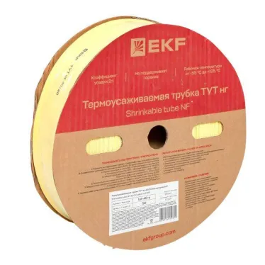 Трубка термоусаживаемая ТУТ нг 40/20 желтая рулон PROxima