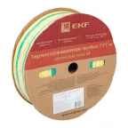 Трубка термоусаживаемая ТУТ нг 50/25 жел-зел рулон PROxima
