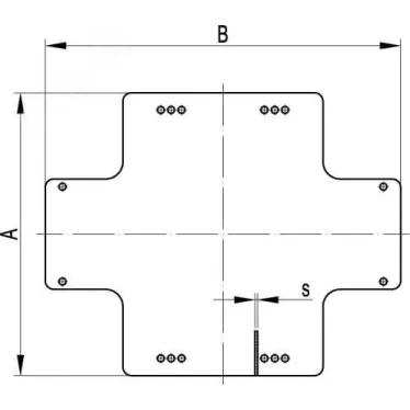 Монтажная пластина из оцинк. стали 161х121х1,3мм, для коробок 190х140мм