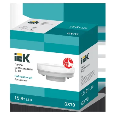 Лампа светодиодная T110 таблетка 15Вт 230В 4000К GX70 IEK
