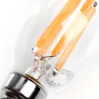 Лампа светодиодная LED 15вт Е14 дневной свеча на ветру FILAMENT