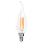 Лампа светодиодная LED 15вт Е14 дневной свеча на ветру FILAMENT