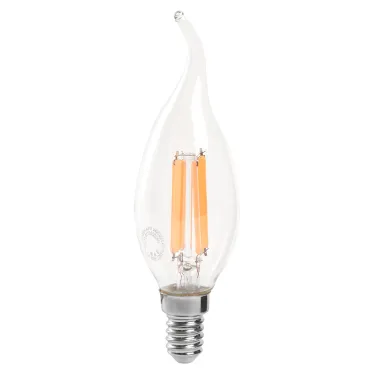 Лампа светодиодная LED 15вт Е14 дневной свеча на ветру FILAMENT