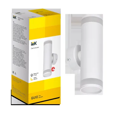 LIGHTING Светильник 4009 накладной настенный под лампу 2хGU10 белый IEK