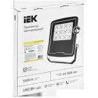 Прожектор светодиодный СДО 08-100 PRO 40х90град 5000К IP65 черный IEK