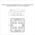 Коробка огнестойкая разветвительная для о/п двухкомпонентная 60-0303-9005-FR6.0-4-8-Р Е15-Е60 100х100х40 RAL9005 Промрукав (17 шт/уп)