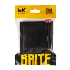 BRITE Выключатель двухклавишный 10А в сборе ВСР10-2-0-БрЧ черный IEK