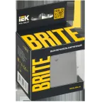 BRITE Выключатель карточный 30А ВС10-1-8-БрС сталь IEK