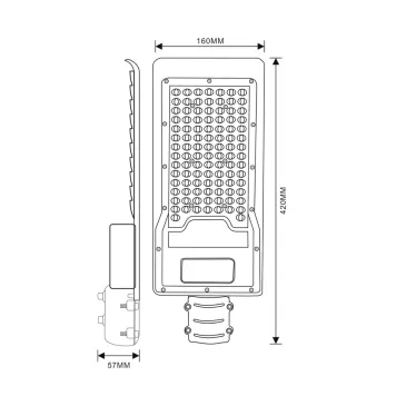 Уличный светильник SPP-502-0-50K-080 консольный 80Вт 5000K 8400Лм IP65 полный раструб