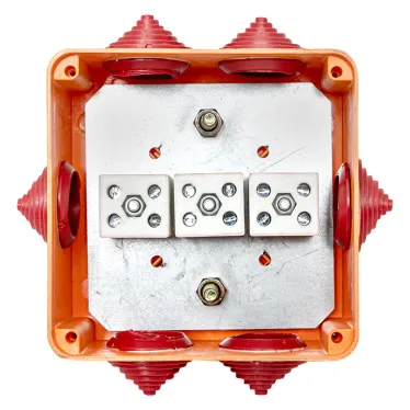Коробка огнестойкая E90 100х100х50мм, с клеммником 6 полюсов 1,5-10 мм2 IP55 EKF