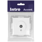 Розетка Intro Accent 6-301-01М TV одиночная, IP20, СУ, белый матовый