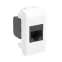 BRAVA Розетка компьютерная RJ45 (разъем PcNet) 1 модуль категория 5е белая