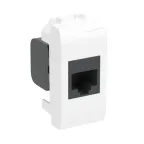 BRAVA Розетка компьютерная RJ45 (разъем PcNet) 1 модуль категория 5е белая