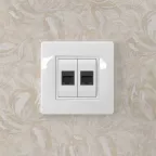 BRAVA Розетка компьютерная RJ45 (разъем PcNet) 1 модуль категория 5е белая