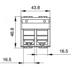 BRAVA Розетка компьютерная RJ45х2 категория 5е 2 разъема PcNet белая