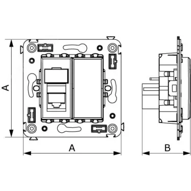 Avanti Розетка RJ-45 в стену, 5e одинарная, ''Белое облако''