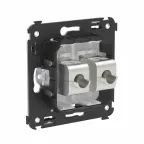 Avanti Компьютерная розетка RJ-45 без шторки в стену, кат.6А двойная экранированная, Белое облако