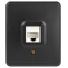 Розетка Эксперт 11-3203-05 информационная RJ45, IP20, ОУ, антрацит