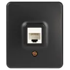 Розетка Эксперт 11-3203-05 информационная RJ45, IP20, ОУ, антрацит
