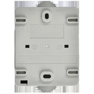 ФОРС Розетка наружная с заземлением с крышкой IP54
